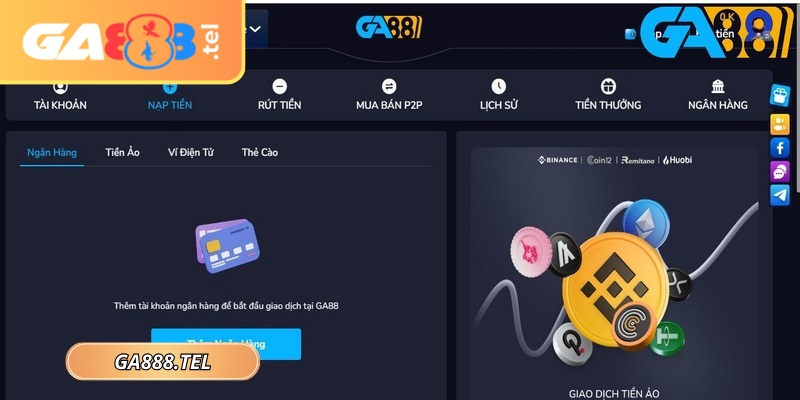 Thực hiện đúng quy trình giúp nạp rút tiền GA888 an toàn